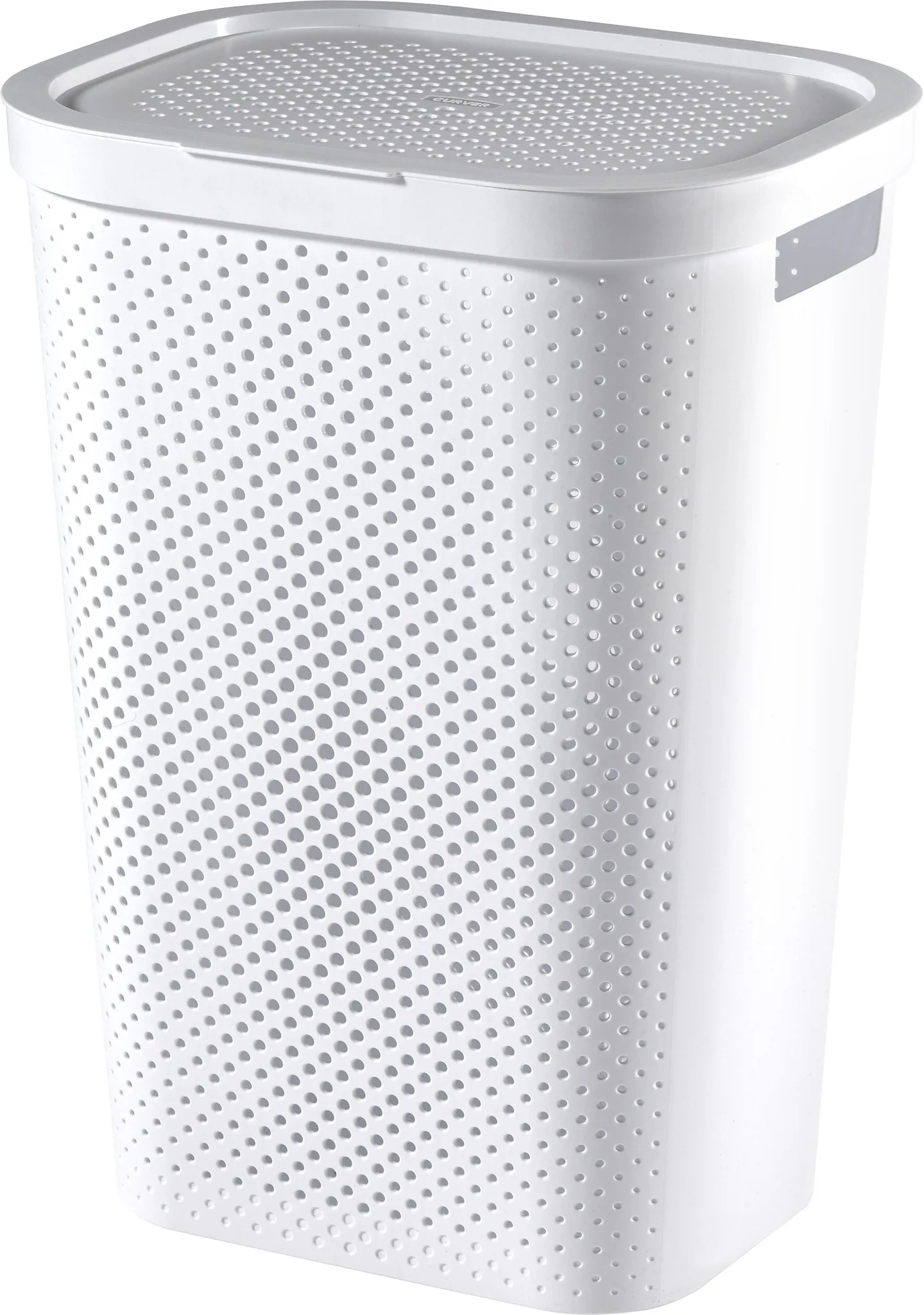 Curver INFINITY Wäschebox mit Lochmuster, 60 l – Weiß